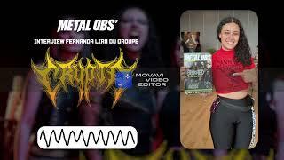 Interview CRYPTA (death metal/BR) with Fernanda Lira backstage @MotocultorFestProd (FR) 17/08/2024