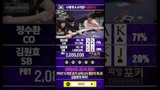 포커페이스ㅣPFGT ㅣPFGT x피망포커ㅣA K가지곤 안돼~! 김원효의 독주를 막을자 누구인가! 슈퍼스타 챌린지 파이널 테이블!ㅣ# POKERFACE #PFGT#홀덤대회 !