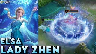 Lady Zhen Elsa Flawless Skin Gameplay | Frozen x Honor of Kings