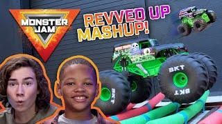 MEGA Monster Jam Revved Up Recaps  Monster Jam Mash Up - Action Toy Videos for Kids