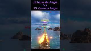 JS Musashi Aegis Vs JS Yamato Aegis  #modernwarships #modernwarshipsgameplay