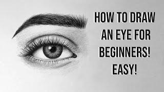 HOW TO DRAW AN EYE FOR BEGINNERS [*EASY TUTORIAL*]