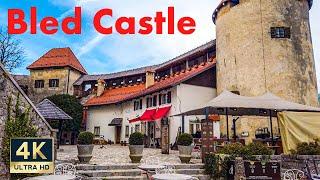 Lake Bled Slovenia  4K Bled Castle Walking Tour