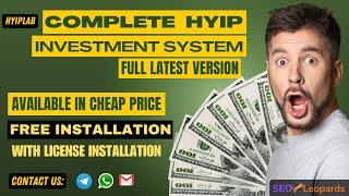 [Full Latest Version] HYIPLAB - Complete HYIP Investment System (In Cheap Price)