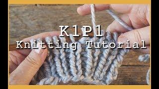 K1P1 Rib Stitch for Beginners | Flat Knitting K1 P1 | Rib Stitch for Hats and Scarves