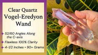 Mid-Size Brazilian Vogel-Eredyon Crystal Wand, 90+ Grams