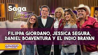 Adela Micha con FILIPPA GIORDANO, JESSICA SEGURA, DANIEL BOAVENTURA Y EL INDIO BRAYAN | Saga Live