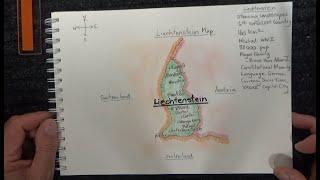 ASMR - Drawing a Map of Liechtenstein - Australian Accent - Chewing Gum & Quietly Whisper