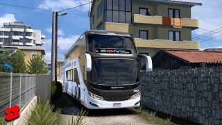 Marcopolo Paradise 8x2 POV Smooth Driving in Narrow Roads  POV - Euro Truck Simulator 2