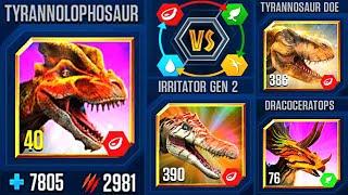 BATTLE STAGE TYRANNOLOPHOSAUR DEFEAT ALL SUPERSAURUS | JURASSIC WORLD THE GAME