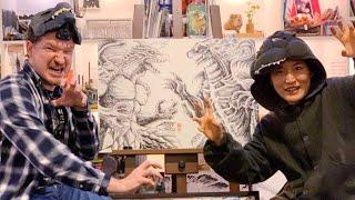 Kaiju Collision!: Matt Frank x Ninsai Live Drawing in Tokyo