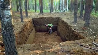 Man Builds Secret Underground CABIN in the Forest | Start to Finish by @outdoorlifeandcraft