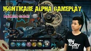 Vainglory || NIGHTMARE ALPHA GAMEPLAY !! Kill 15 in 17 Minutes !! Ranked Game