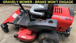 Repairing Gravely 2042 ZT XL Brake Engagement Issue