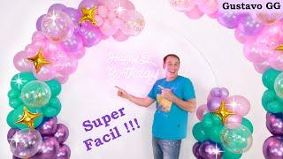 Balloon garland tutorial - birthday decoration ideas at home - balloon decoration ideas