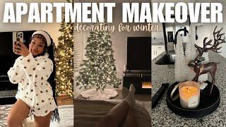 VLOGMAS: DECORATING MY APARTMENT FOR WINTER ️ | cozy, inspo, decor haul, *pinterest inspired* +more