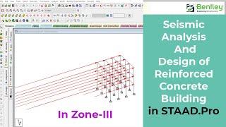 Seismic Analysis and Design of a Building in Seismic Zone-III: STAAD.Pro Tutorials for Beginners