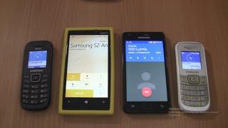 Incoming call & Outgoing call at the Same Time Samsung 1200M+E1202I+S2 android 7+Nokia Lumia 920