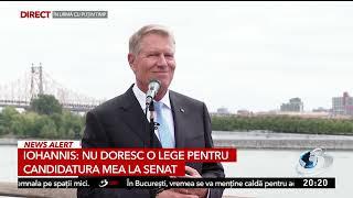 Klaus Iohannis anunţă că nu vrea o lege pentru propria candidatura