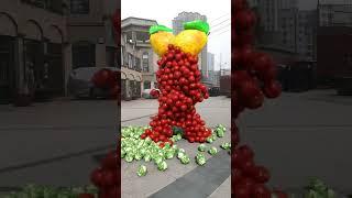 Vegetables on the right touch 3D Special Effects| 3D Animation #shorts #vfxhd