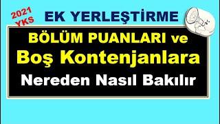 Hangi Bölümde Ne Kadar BOŞ KONTENJAN VAR ? NASIL BAKILIR ?