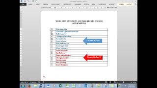 Part 1 -  prepare for a Microsoft Word job tests -all versions