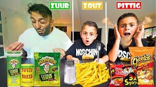 ZUUR VS PITTIG VS ZOUT CHALLENGE!*HEFTIG* | LAKAP JUNIOR