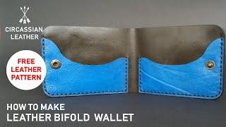 FREE LEATHER MINIMALIST BIFOLD WALLET PATTERN PDF FILE - DOWNLOAD