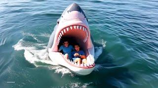 Riding a Shark Boat Through Open Waters – Ultimate Ocean Adventure!