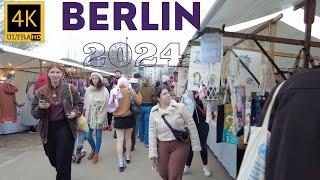 [4K] A Berliner's Walk I Weekend Vibes of Berlin Germany I A Berlin International Market Tour