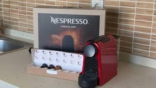 How to Make a Black Coffee Using Nespresso Essenza Mini D30 Red [TR SUB]