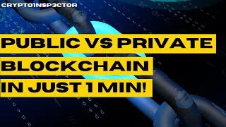  Public vs. Private Blockchain Explained!  Which One is Better? (Bitcoin, Ethereum & More) in 1min