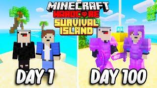 We Survived 100 Days in Minecraft on an Island - Duo Minecraft Hardcore 100 Days