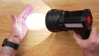 BIGSUN Rechargeable Spotlight, Flashlight High Lumens 100000 LED with RedLens