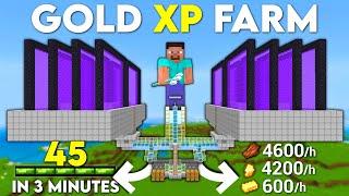 BEST Gold XP Farm In Minecraft Bedrock 1.21!