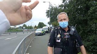 Middle finger required for this angry cop in Plymouth