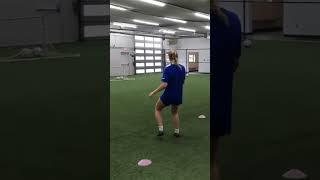 Chipping practice in private soccer training with PlayMaker Training