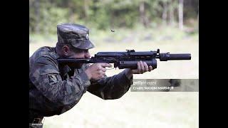 Soviet Bizon PP-12 SMG helical magazine function test.