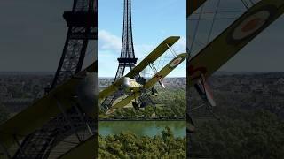 Eiffel Tower in 1916 #il2greatbattles #flyingcircus #ww1 #1440p #flightsimulator #il2 #60fps