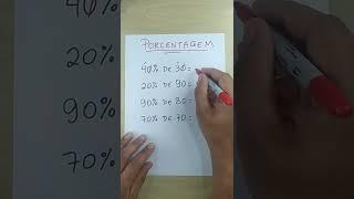 Porcentagem! #matematika #dica #matematica #porcentagem #enem #concurso