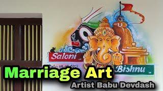 Marriage Art/GaneshJagannath Painting/Wedding Painting/2022/Acrylic wall Art/#ArtistBabudevdash #51