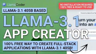 LlamaCoder : Generate FULL-STACK Apps for FREE with Llama-3.1 405B