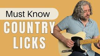 Must Know Country Guitar Licks - Double Stops - Steel Bends - Sub Dominants