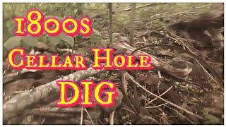  Bottle Digging Dump Digging #57  1800s Cellar Hole Dig Bottles & Bennington Marbles Jewelry©