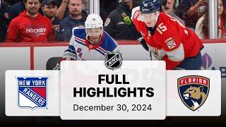 NHL Highlights | Rangers vs. Panthers | December 30, 2024