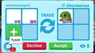 HURRAH! I GOT A MEGA NEON TURTLE FOR MY VALUABLE PET! + GOT A JELLYFISH! ADOPT ME TRADING #adoptme