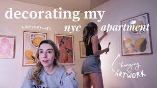 a day in my life in nyc | decorating my living room and kitchen & other life chats ️