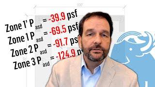 Low Slope Roofing Wind Design:  ASCE 7-16 Example Problem