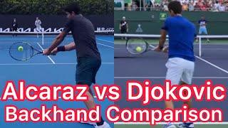 Carlos Alcaraz vs Novak Djokovic Backhand Comparison (Pro Tennis Technique Explained)