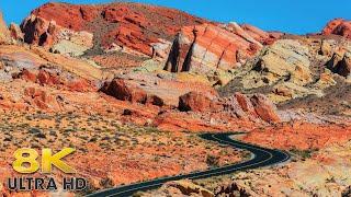 Valley of Fire Nevada Scenic Drive 8K